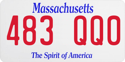 MA license plate 483QQ0