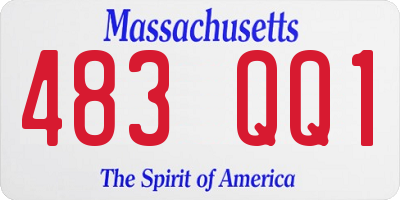 MA license plate 483QQ1