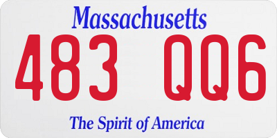 MA license plate 483QQ6