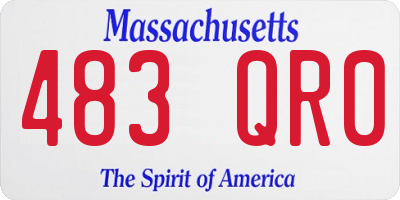 MA license plate 483QR0