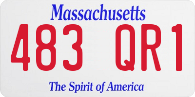 MA license plate 483QR1
