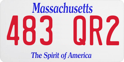 MA license plate 483QR2