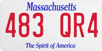 MA license plate 483QR4