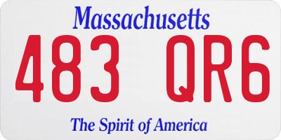 MA license plate 483QR6