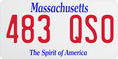 MA license plate 483QS0