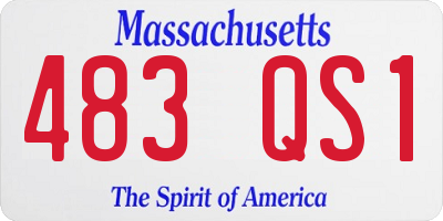 MA license plate 483QS1
