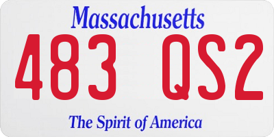 MA license plate 483QS2