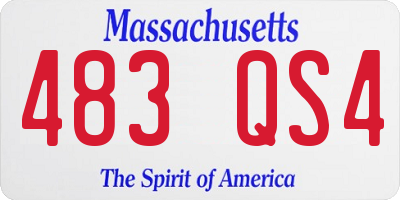 MA license plate 483QS4