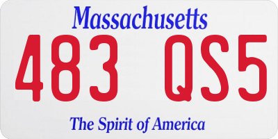 MA license plate 483QS5