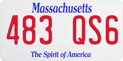 MA license plate 483QS6