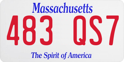 MA license plate 483QS7