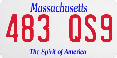 MA license plate 483QS9