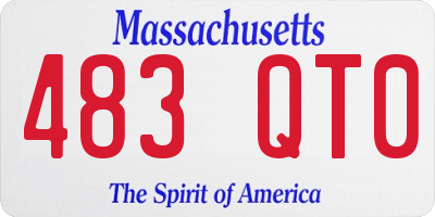 MA license plate 483QT0