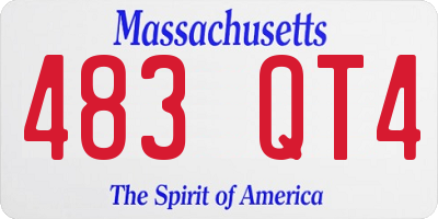 MA license plate 483QT4