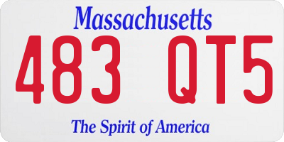 MA license plate 483QT5