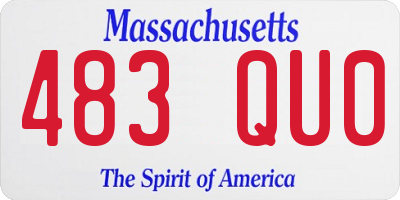 MA license plate 483QU0