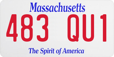MA license plate 483QU1