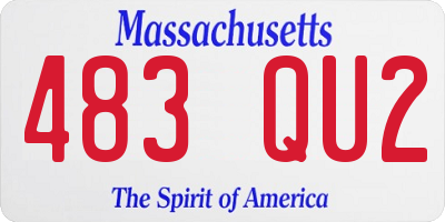 MA license plate 483QU2