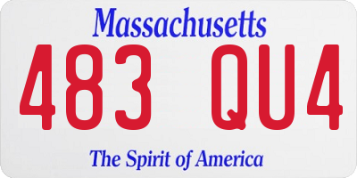 MA license plate 483QU4
