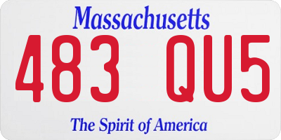 MA license plate 483QU5