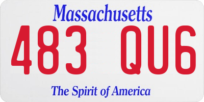 MA license plate 483QU6