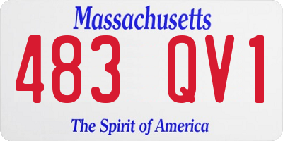 MA license plate 483QV1
