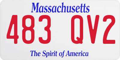 MA license plate 483QV2