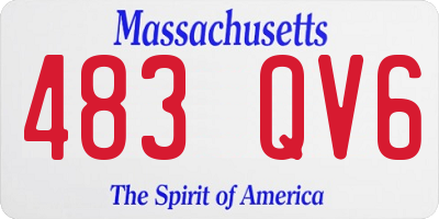 MA license plate 483QV6
