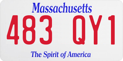 MA license plate 483QY1