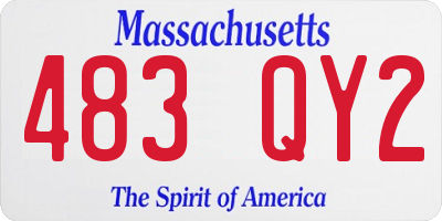 MA license plate 483QY2