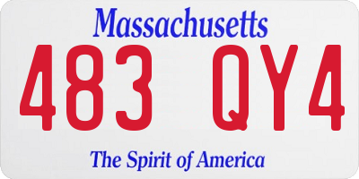MA license plate 483QY4