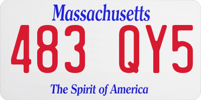 MA license plate 483QY5