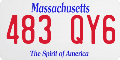 MA license plate 483QY6