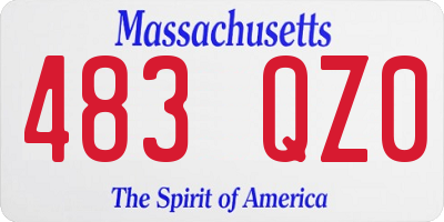 MA license plate 483QZ0