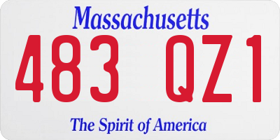 MA license plate 483QZ1