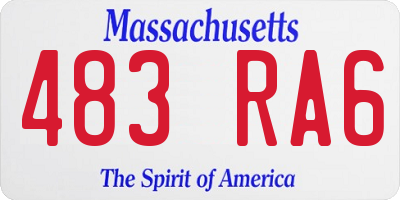 MA license plate 483RA6