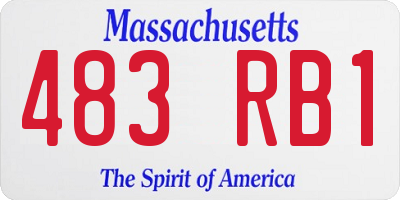 MA license plate 483RB1