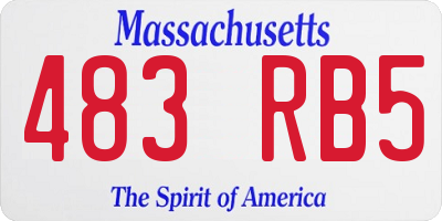 MA license plate 483RB5