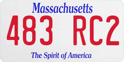 MA license plate 483RC2