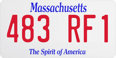 MA license plate 483RF1