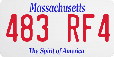 MA license plate 483RF4