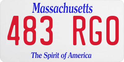 MA license plate 483RG0