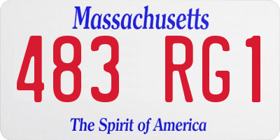 MA license plate 483RG1