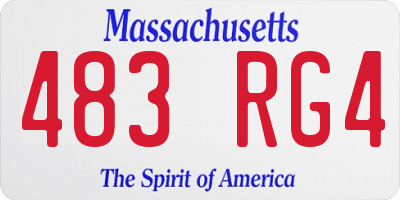 MA license plate 483RG4