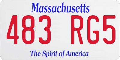 MA license plate 483RG5