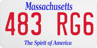 MA license plate 483RG6