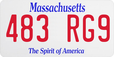 MA license plate 483RG9