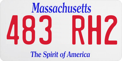 MA license plate 483RH2