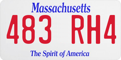MA license plate 483RH4
