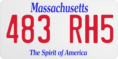 MA license plate 483RH5